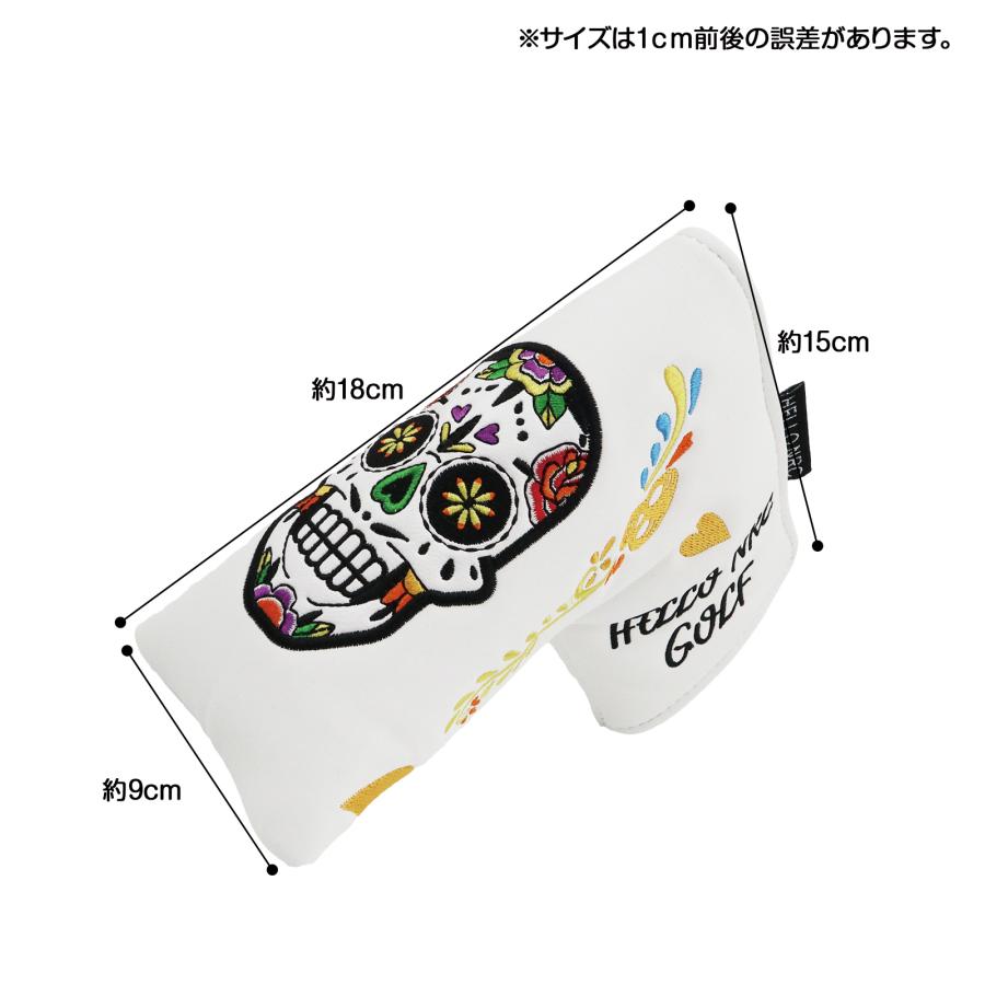 パターカバー ヘッドカバー スコッティーキャメロン オデッセイに 適合 ピンタイプ 用 Mexicoスカル