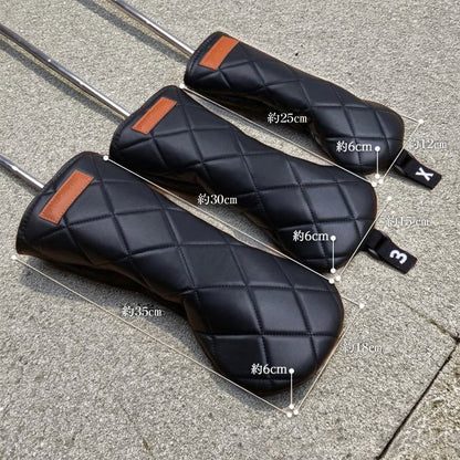 【ヘッドカバー】WAKAE GOLF オリジナル 無地ダイヤ 単品 4点 DR・FW・UT