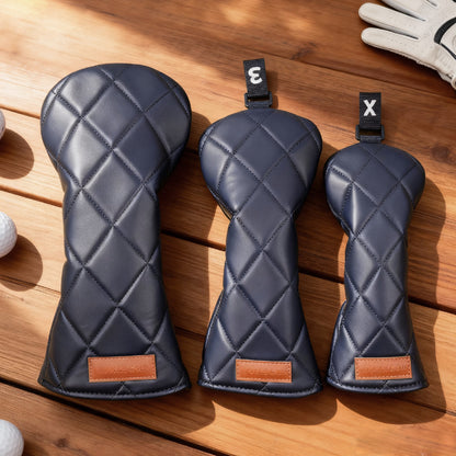 【ヘッドカバー】WAKAE GOLF オリジナル 無地ダイヤ 単品 4点 DR・FW・UT