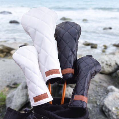 【ヘッドカバー】WAKAE GOLF オリジナル 無地ダイヤ 単品 4点 DR・FW・UT