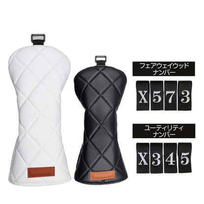 【ヘッドカバー】 無地ダイヤ 単品 DR・FW・UT