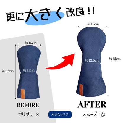 【ヘッドカバー】 無地ナイロン 4点セット DR/FW×2/UT
