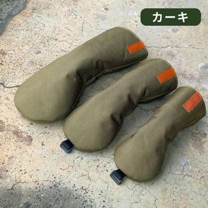 【ヘッドカバー】 無地ナイロン 4点セット DR/FW×2/UT