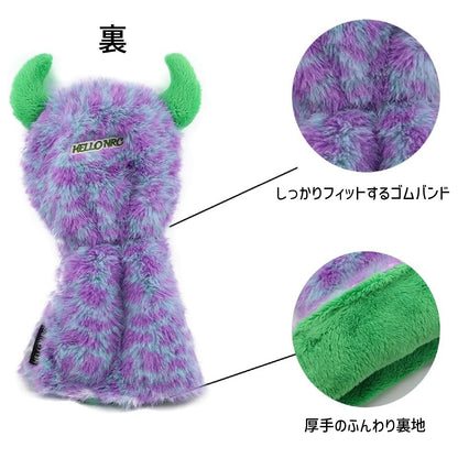 【ヘッドカバー】 モンスター 単品 4点セット DR・FW・UT・パター ピンタイプ