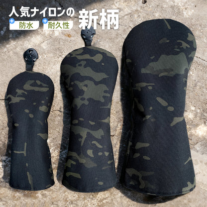 【ヘッドカバー】ナイロン迷彩 単品 4点セット DR・FW・UT