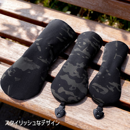 【ヘッドカバー】ナイロン迷彩 単品 4点セット DR・FW・UT