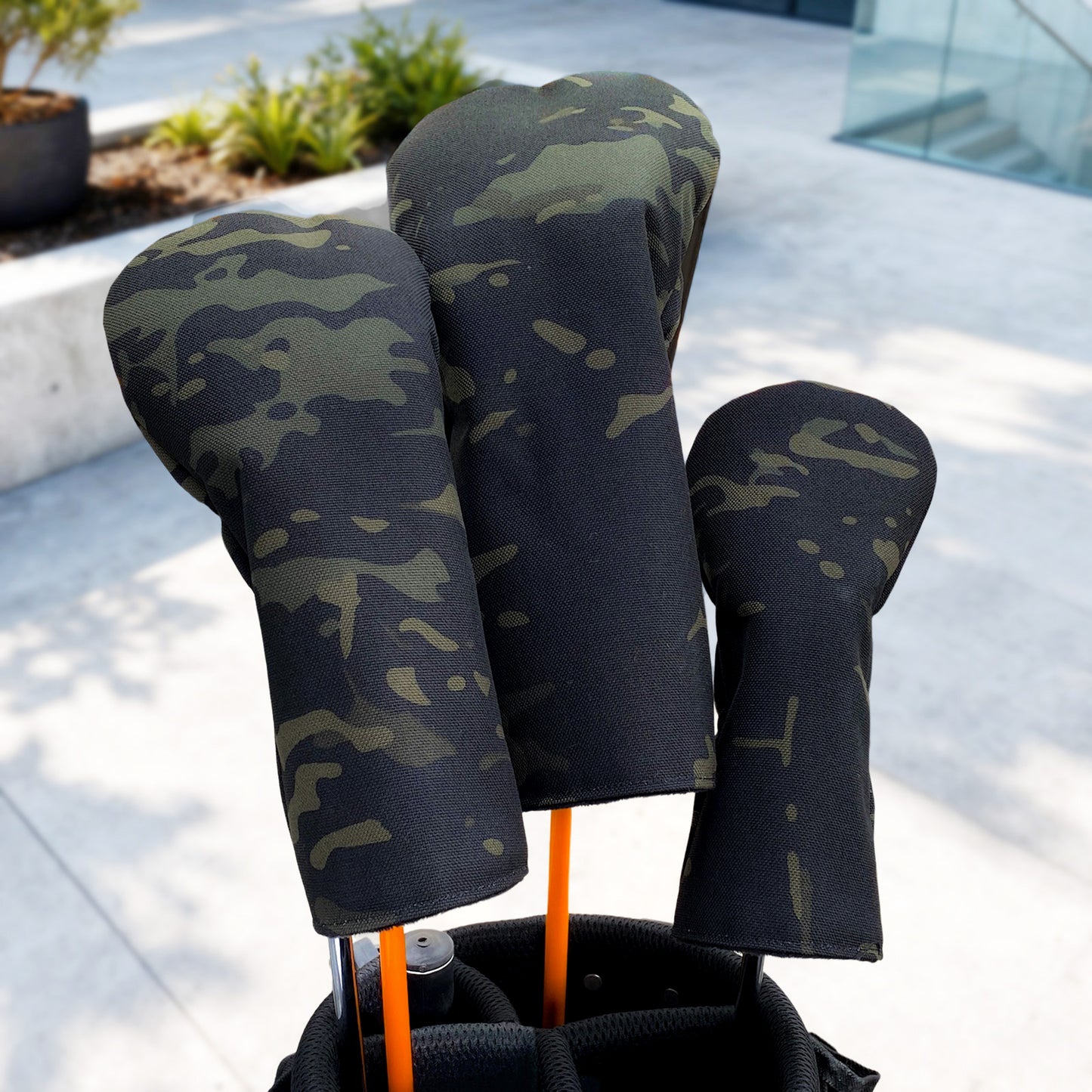 【ヘッドカバー】ナイロン迷彩 単品 4点セット DR・FW・UT