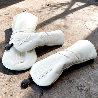 【ヘッドカバー】無地純色 黒 白 単品 3点セット DR・FW・UT