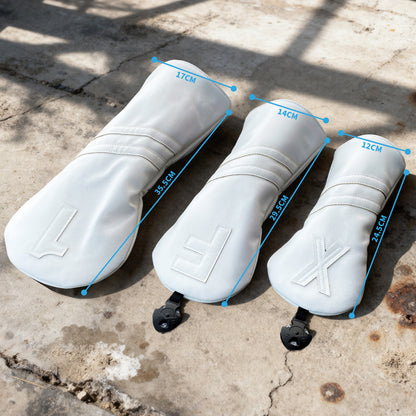 【ヘッドカバー】無地純色 黒 白 単品 3点セット DR・FW・UT