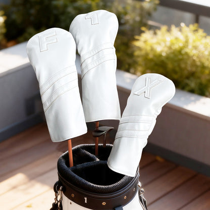 【ヘッドカバー】無地純色 黒 白 単品 3点セット DR・FW・UT