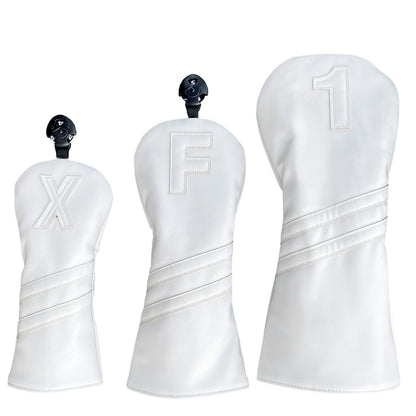 【ヘッドカバー】無地純色 黒 白 単品 3点セット DR・FW・UT