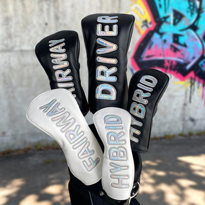 【ヘッドカバー】オーロラ文字 カバー 単品 4点セット DR・FW・UT