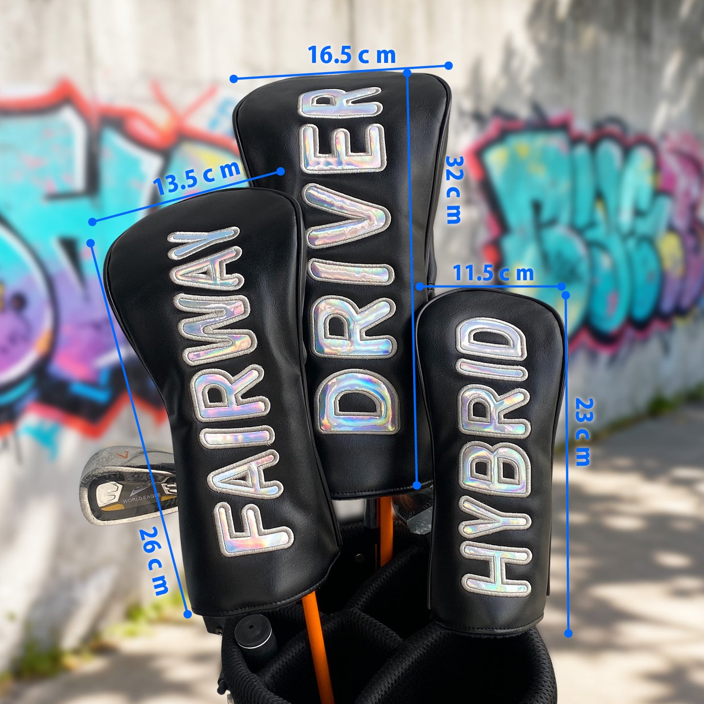 【ヘッドカバー】オーロラ文字 カバー 単品 4点セット DR・FW・UT