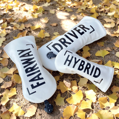 【ヘッドカバー】文字 カバー 単品 4点セット DR・FW・UT