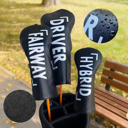 【ヘッドカバー】文字 カバー 単品 4点セット DR・FW・UT