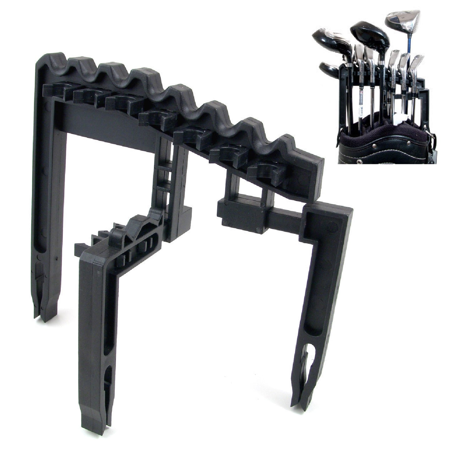 【9本収納】ゴルフクラブホルダー ホルダー 9本収納 軽量オーガナイザークリップ クラブ固定 ホルダー 固定クリップ ブラケットゴルフ クラブ固定 収納 携帯