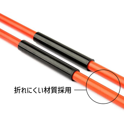 ゴルフ アライメントスティック 2本セット 全長122cm スイング練習器具 折りたたみ式 軌道修正 方向チェック スイング矯正 ケース付き グラスファイバー製