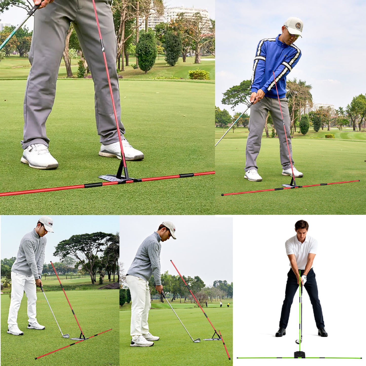 アライメントスティック 練習器具 スイング矯正 7段階角度調整 ライ角チェック 体重移動チェック ハンドアップ防止 下半身安定 スウェー防止