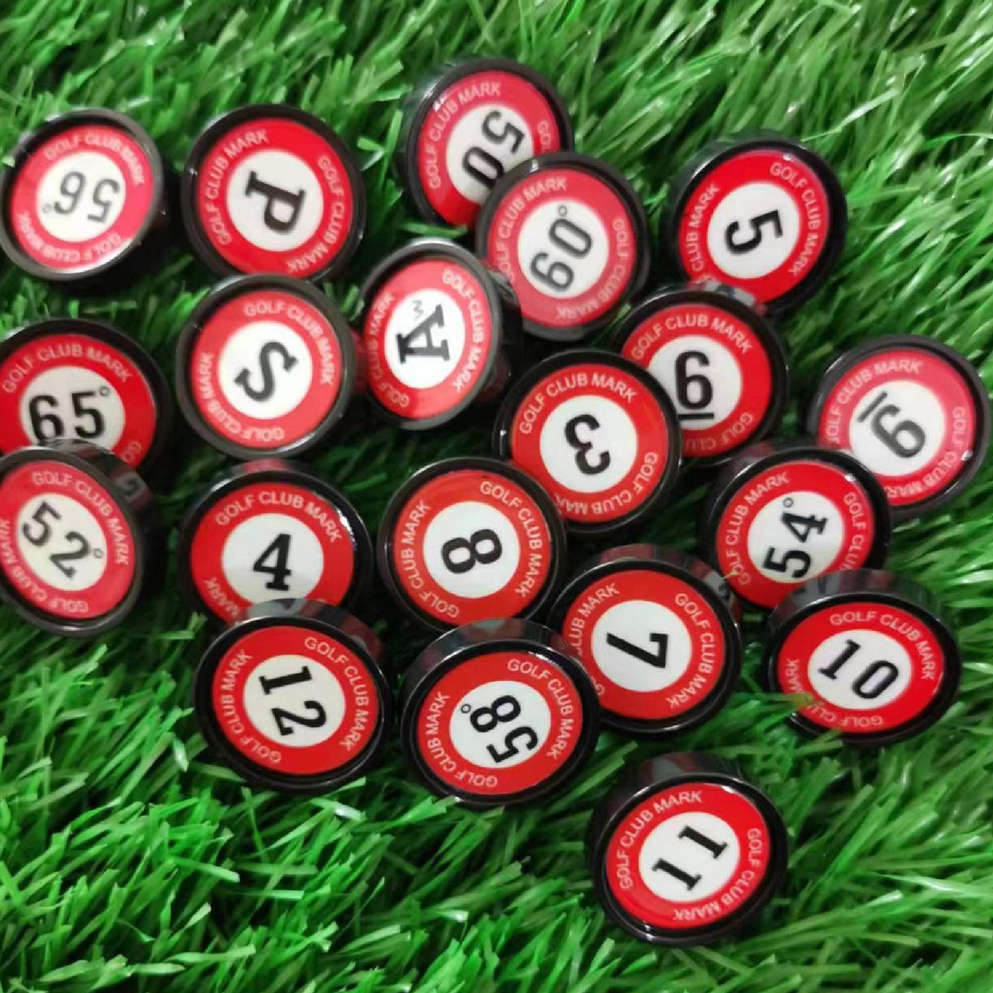 ゴルフ グリップエンド マーカー アイアン ゴルフマーカー ウェッジ グリップエンド ナンバー マーカー 防水 腐食 防止 20個1セット ABS樹脂 錆止め 錆防止