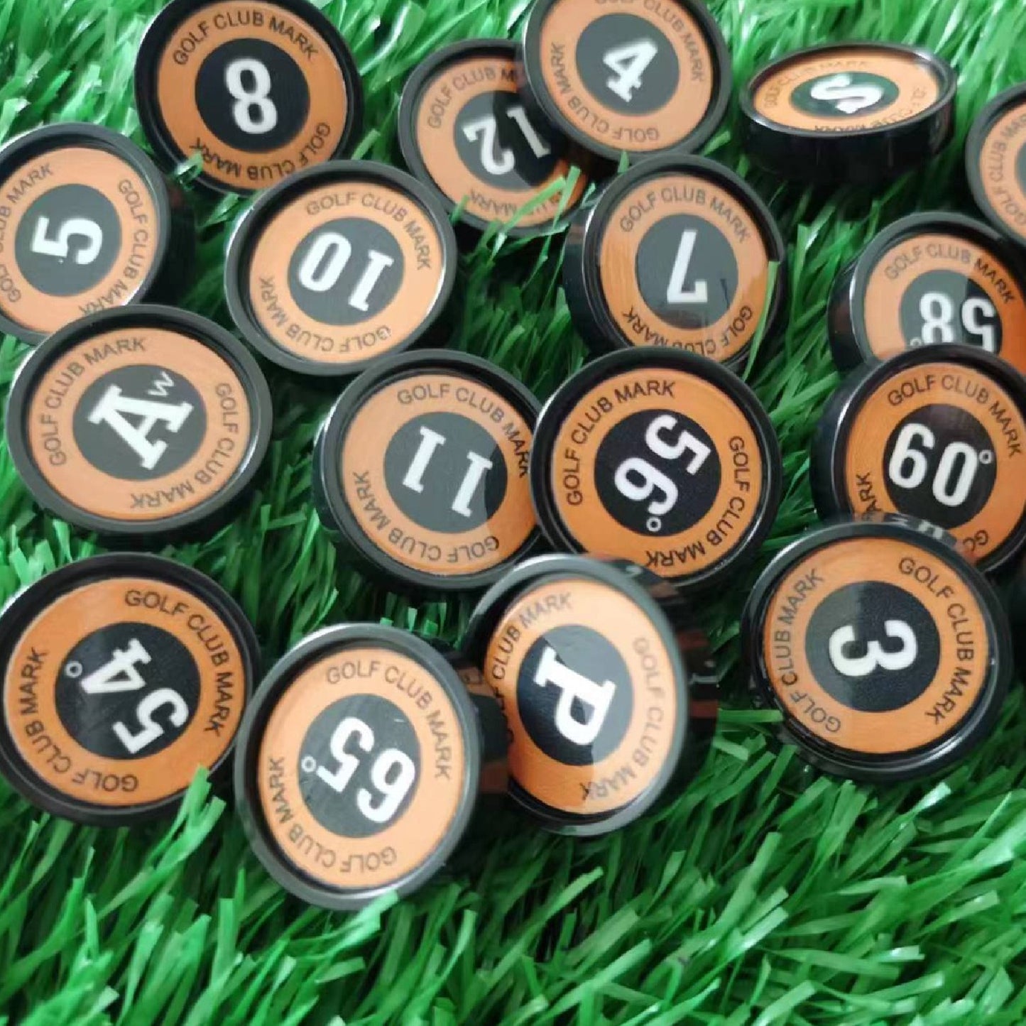 ゴルフ グリップエンド マーカー アイアン ゴルフマーカー ウェッジ グリップエンド ナンバー マーカー 防水 腐食 防止 20個1セット ABS樹脂 錆止め 錆防止