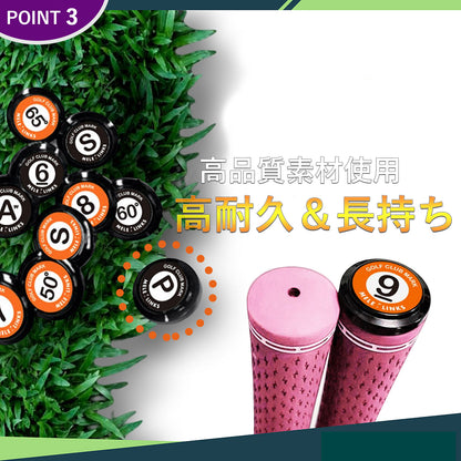 ゴルフ グリップエンド マーカー アイアン ゴルフマーカー ウェッジ グリップエンド ナンバー マーカー 防水 腐食 防止 20個1セット ABS樹脂 錆止め 錆防止