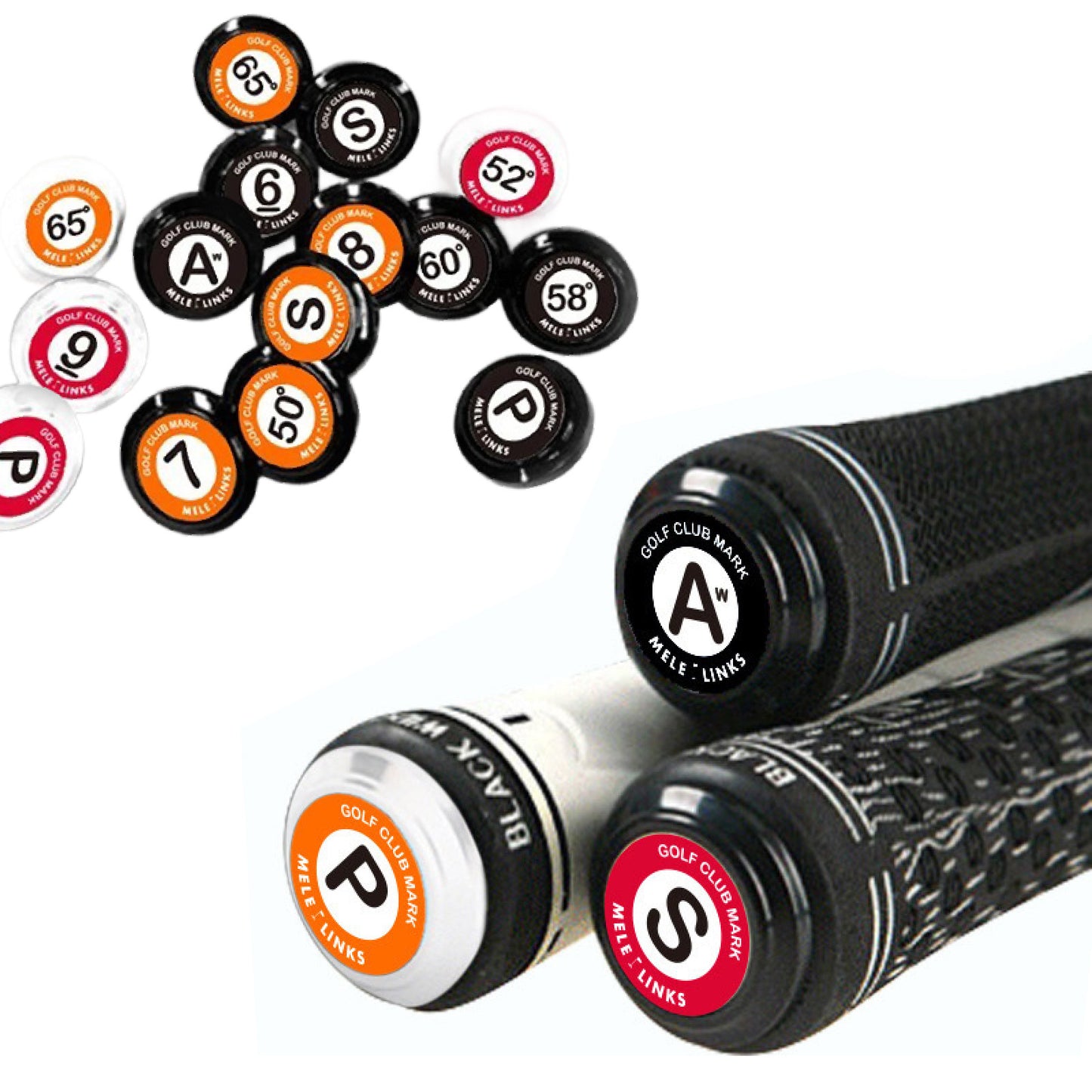 ゴルフ グリップエンド マーカー アイアン ゴルフマーカー ウェッジ グリップエンド ナンバー マーカー 防水 腐食 防止 20個1セット ABS樹脂 錆止め 錆防止