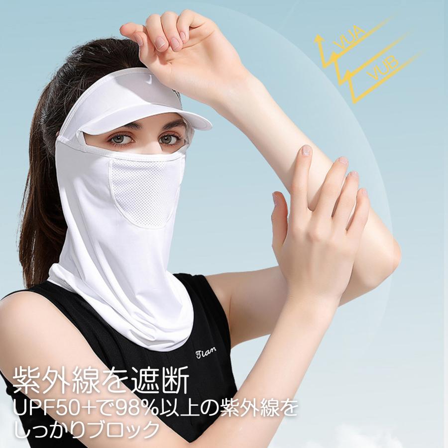 UV帽子 フェイスカバー付き レディース UVカット 紫外線対策 紫外線カット 日焼け対策 帽子 首 ネックカバー ネックガード 日よけ 自転車 ゴルフ アウトドア