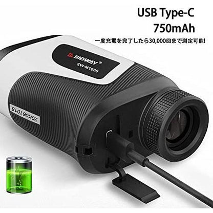ゴルフ 距離計 レーザー 距離計 最大1093YD ピンサーチ機能 高低差計測 傾斜モード 補正距離表示 直線距離モード 2年保証 超軽量 防水防塵収納ケース付