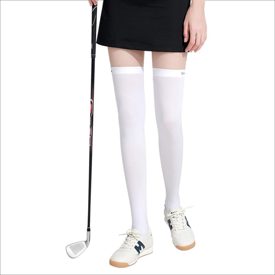 【UVカット＆接触冷感】2点セット ゴルフ ハイソックス レディース UVカット 接触冷感 レディース 女の子 ロングソックス 日焼け対策 美脚 スポーツソックス