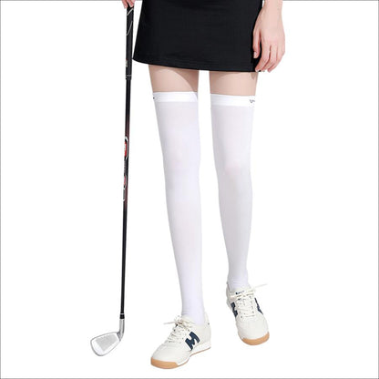 【UVカット＆接触冷感】2点セット ゴルフ ハイソックス レディース UVカット 接触冷感 レディース 女の子 ロングソックス 日焼け対策 美脚 スポーツソックス