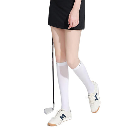 【UVカット＆接触冷感】ゴルフ ハイソックス レディース UVカット 接触冷感 レディース ゴルフ 女の子 ロングソックス 日焼け対策 美脚 スポーツソックス 単品