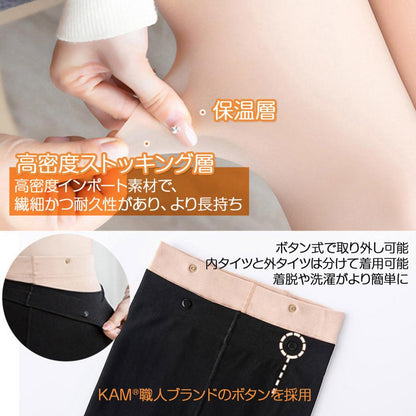 【偽透肉タイツ】ゴルフ ストッキング UVカット 日焼け止め タイツ レディース 春秋 レギンスパンツ フェイク タイツ ニーハイ風ストッキング パンツ 切り替え