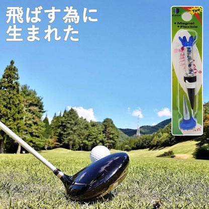 ゴルフ ティー 飛距離アップ 5個セット ロングティー 80mm マグネット ティー 紛失防止 ゴルフティー