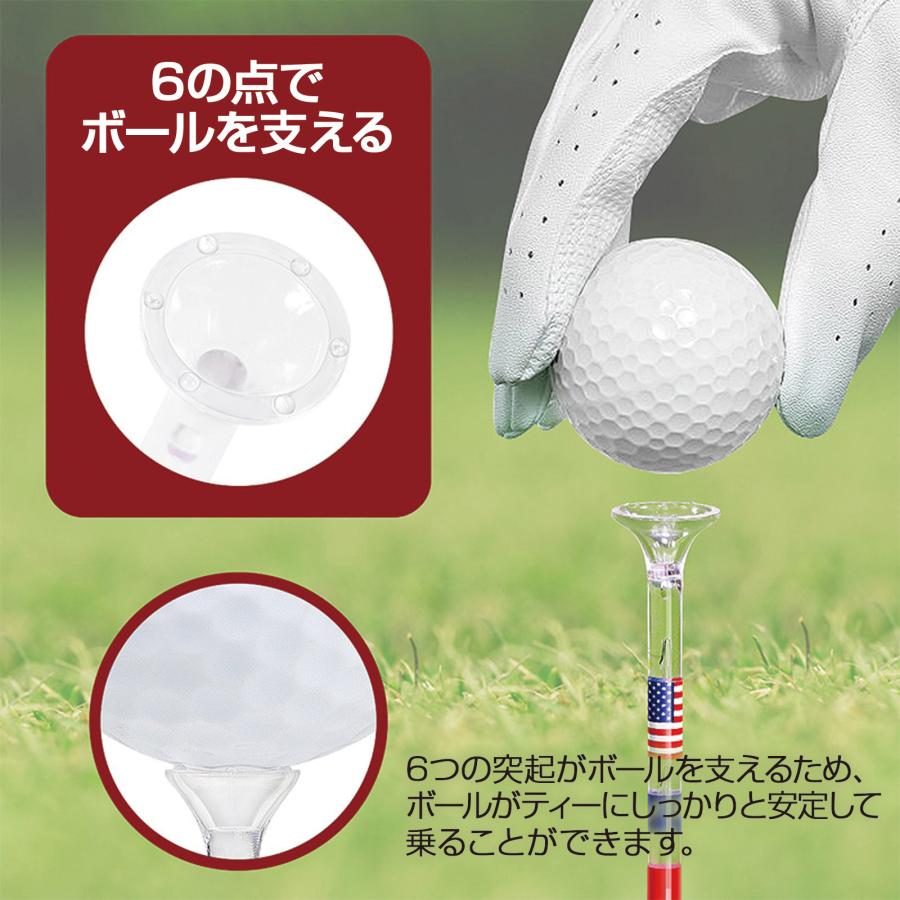 ゴルフ ティー プラスチックゴルフティー カップ透明 ティー 10個セット アメリカ
