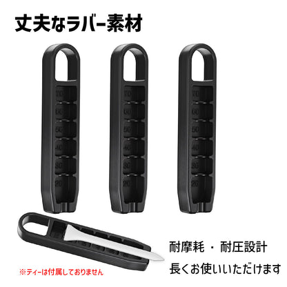 ゴルフ ティー 高さ調整器 ティーハイトアジャスター 6段階高さ調整 20〜70mm ティー高さガイド ティーアップ補助ツール コンパクト 軽量 ラバー素材