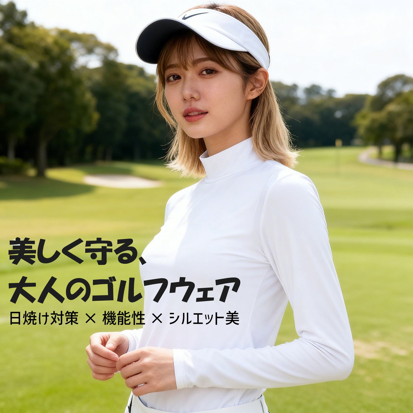 ゴルフ レディース シャツ 長袖 UVカット インナー ウェア 日焼け対策 ストレッチ ひんやり 夏 スポーツシャツ ゴルフウェア 吸汗 速乾 接触冷感 スポーツウェア