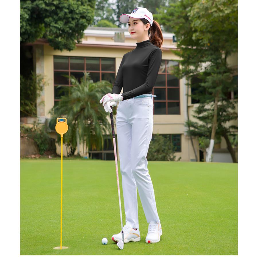 ゴルフ レディース シャツ 長袖 UVカット インナー ウェア 日焼け対策 ストレッチ ひんやり 夏 スポーツシャツ ゴルフウェア 吸汗 速乾 接触冷感 スポーツウェア