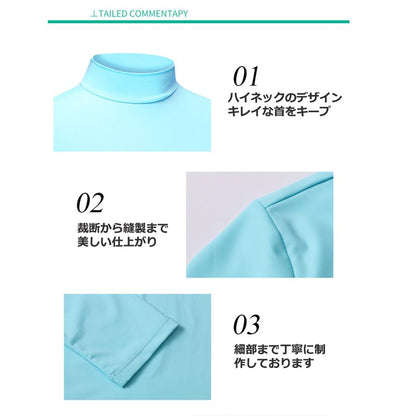 ゴルフ レディース シャツ 長袖 UVカット インナー ウェア 日焼け対策 ストレッチ ひんやり 夏 スポーツシャツ ゴルフウェア 吸汗 速乾 接触冷感 スポーツウェア