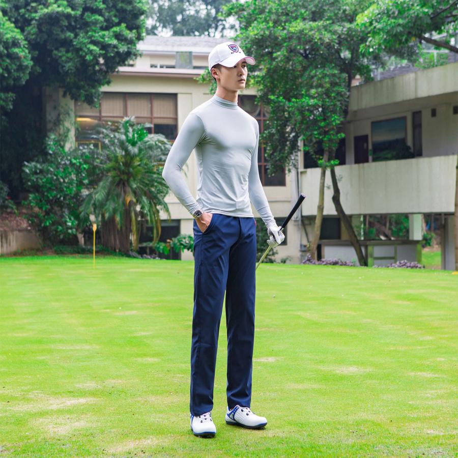ゴルフウェア インナー メンズ  長袖 UVカット  ウェア 日焼け対策 ストレッチ ひんやり  夏 スポーツシャツ  ゴルフウェア 吸汗 速乾 接触冷感 スポーツウェア