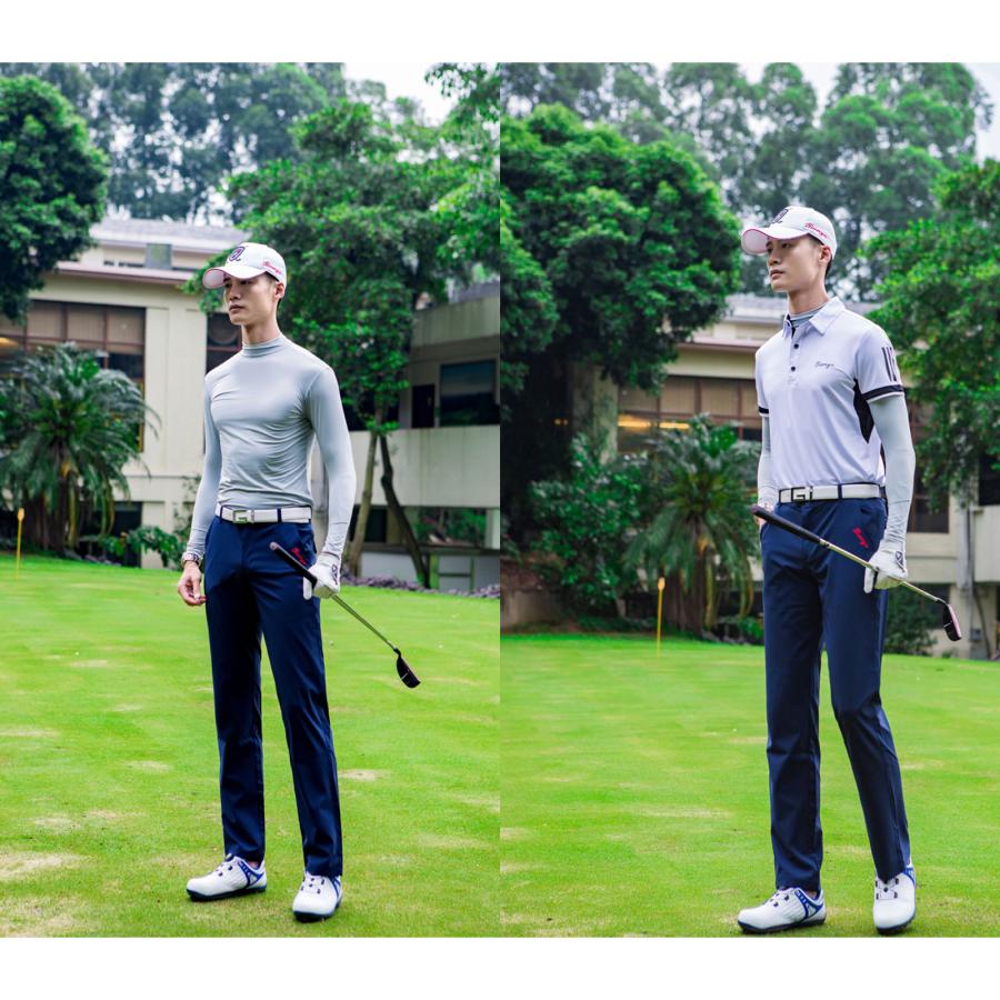 ゴルフウェア インナー メンズ  長袖 UVカット  ウェア 日焼け対策 ストレッチ ひんやり  夏 スポーツシャツ  ゴルフウェア 吸汗 速乾 接触冷感 スポーツウェア