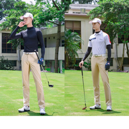 ゴルフウェア インナー メンズ  長袖 UVカット  ウェア 日焼け対策 ストレッチ ひんやり  夏 スポーツシャツ  ゴルフウェア 吸汗 速乾 接触冷感 スポーツウェア