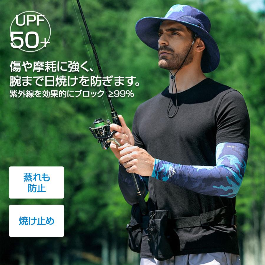 アームスリーブ UV メンズ ゴルフ アームカバー 冷感 日焼け防止 お釣り スポーツ 湿気を逃がす ランニング サイクリング バレーボール 野球 ゴルフ アウトドア