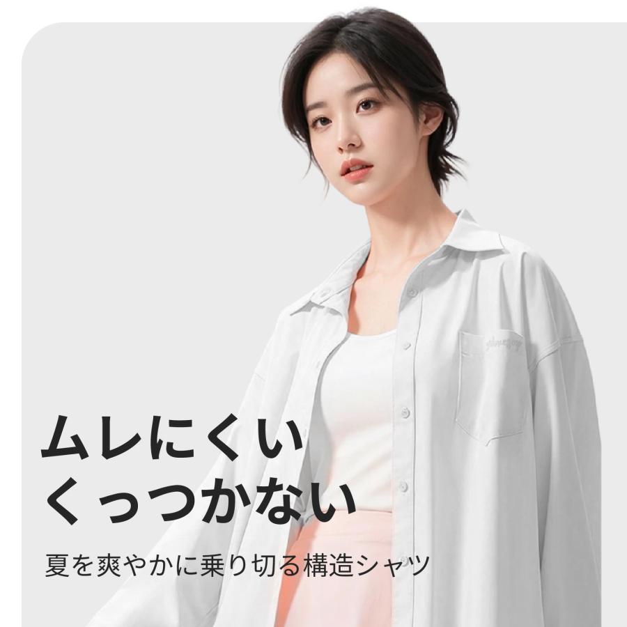 ゴルフシャツ UVカット レディース 接触冷感ウェア 長袖 夏 薄手 パーカー トップス 通気性 速乾 ストレッチ 日焼け対策 ひんやり スポーツシャツ 吸汗 速乾