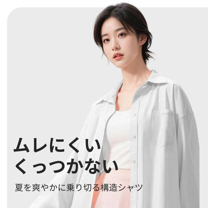 ゴルフシャツ UVカット レディース 接触冷感ウェア 長袖 夏 薄手 パーカー トップス 通気性 速乾 ストレッチ 日焼け対策 ひんやり スポーツシャツ 吸汗 速乾