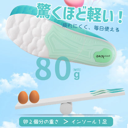 【日用雑貨】超軽量＆足元革命 インソール アーチサポート
