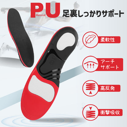 30°立体アーチサポート 高耐久力PU素材 インソール アーチサポート 衝撃吸収 偏平足 外反母趾 O脚 内股 猫背 歪み 美姿勢 中敷き 爆買