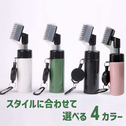 ゴルフ ウォーター スプレー ブラシ クラブクリーナー 伸縮ワイヤー メンテナンス ゴルフ用品 携帯用 ボールクリーナー ゴルフブラシ アクセサリー