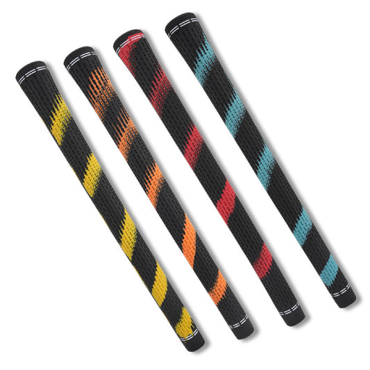 ゴルフ グリップ ウッド アイアン用 滑り止め ゴム素材 60R ハーフコード バックライン無 スタンダードサイズ 4カラー 斜めシマ 斜め縞 シマ模様 1本単品 8本セット
