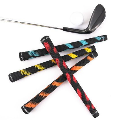 ゴルフ グリップ ウッド アイアン用 滑り止め ゴム素材 60R ハーフコード バックライン無 スタンダードサイズ 4カラー 斜めシマ 斜め縞 シマ模様 1本単品 8本セット