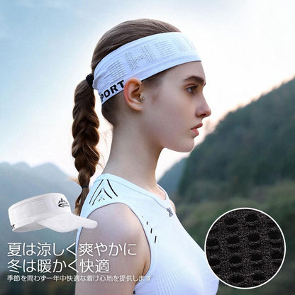 スポーツヘアバンド ヘッドバンド 汗止め ランニング ジョギング 防寒 耳当て 吸湿生地 ヘアアクセサリー